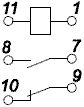 Схемы подключений и расположения выводов НЛ-4, НЛ-5, НЛ-6, НЛ-6А, НЛ-7, НЛ-8, НЛ-9 Схемы подключений и расположения выводов НЛ-4, НЛ-5, НЛ-6, НЛ-6А, НЛ-7, НЛ-8, НЛ-9